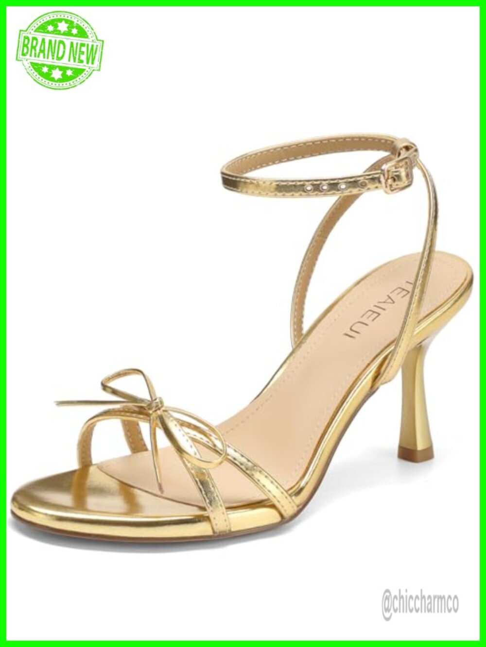 Women's Kitten Heel Sandals Open Toe Strappy Ankle Strap Bow Dress Party Heels